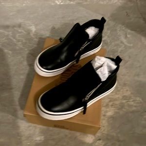 Shoes, tan/brown, black, yellow/blue, beige